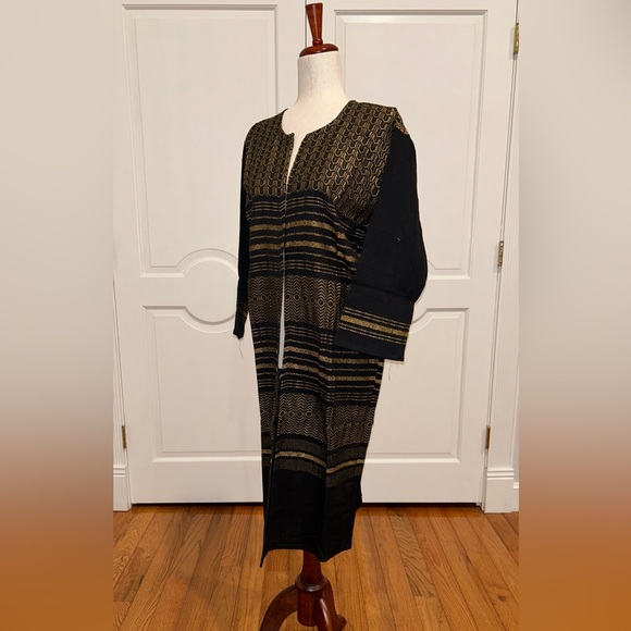 Hand loom vintage long blazer made in Oaxaca mex. - Picture 5 of 7